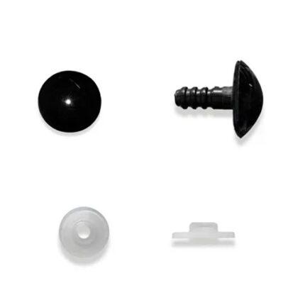 Olhos P/ Amigurumi 8mm Preto – 05 Pares