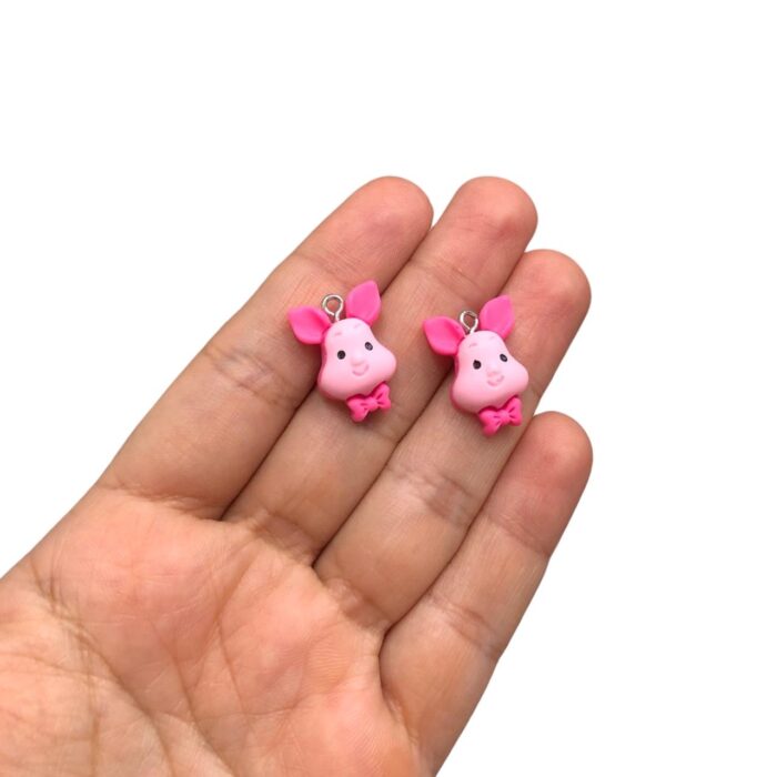 Pingente Infantil Leitão 21mm Resina – 1 Und - Imagem 2