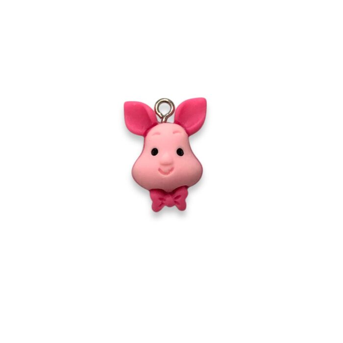 Pingente Infantil Leitão 21mm Resina – 1 Und - Imagem 1