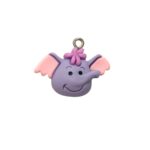Pingente Infantil Elefante 21mm Resina - 1 Und