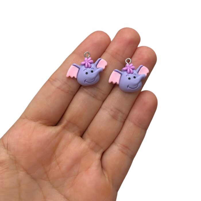 Pingente Infantil Elefante 21mm Resina - 1 Und - Imagem 2