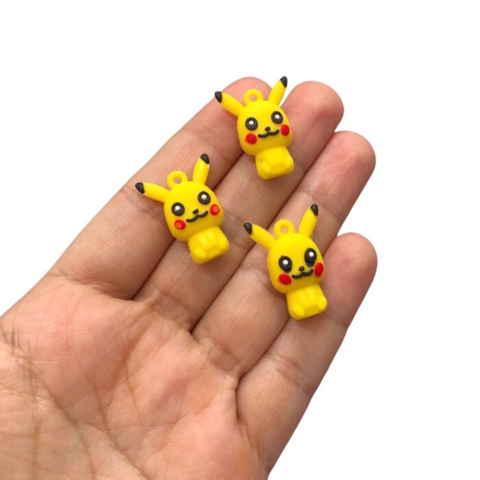 Pingente Infantil Pikachu 25mm Emborrachado - 1 Und - Imagem 2