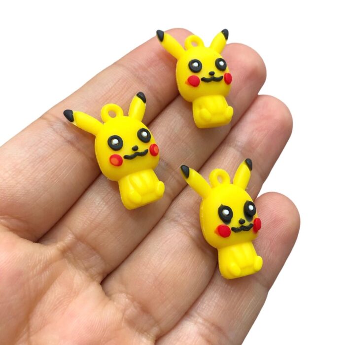 Pingente Infantil Pikachu 25mm Emborrachado - 1 Und - Imagem 3