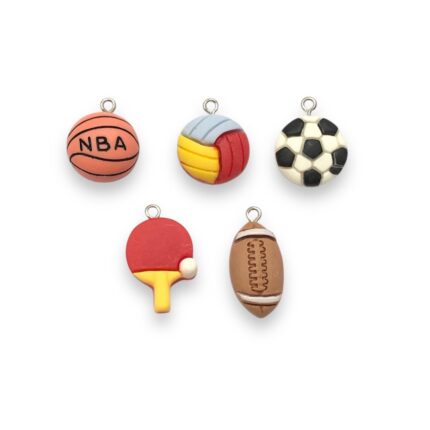 Pingente Infantil Bola Resina Diversos - 1 Und