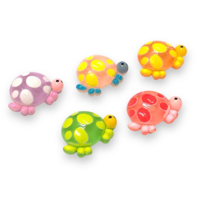 Aplique Infantil Tartaruga 18mm Resina - 1 Und - Imagem 1