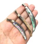 Pingente Chifre Abalone 60mm Madrepérola - 1 Und - Imagem 2