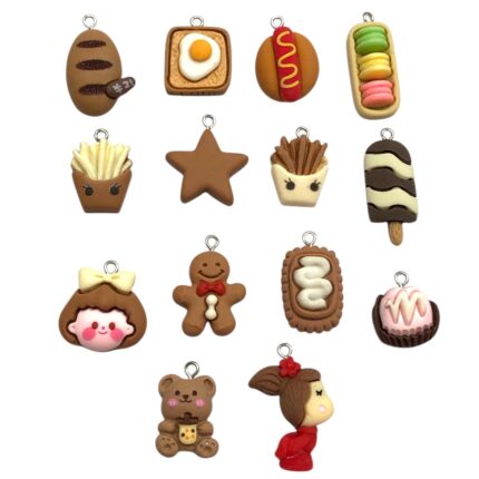 Pingente Infantil Lanche Diversos Resina- 1 Und
