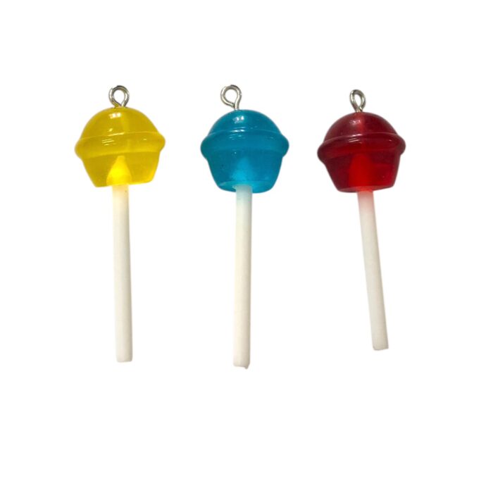 Pingente Infantil Pirulito 5cm Resina - 1 Und - Imagem 3