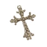 Pingente Cruz P/Strass 41mm Níquel - 1 Und