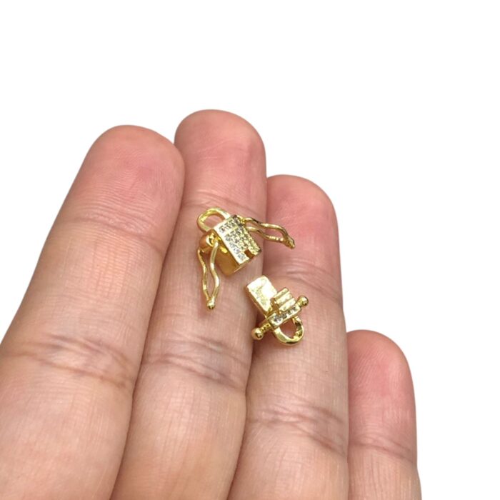 Fecho Gravata 6x16mm Dourado Exclusivo - 1 Und - Imagem 4