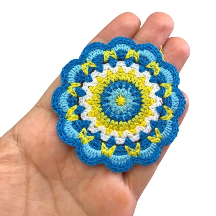 Aplique Crochê 7cm Mandala - 1 Und - Imagem 2