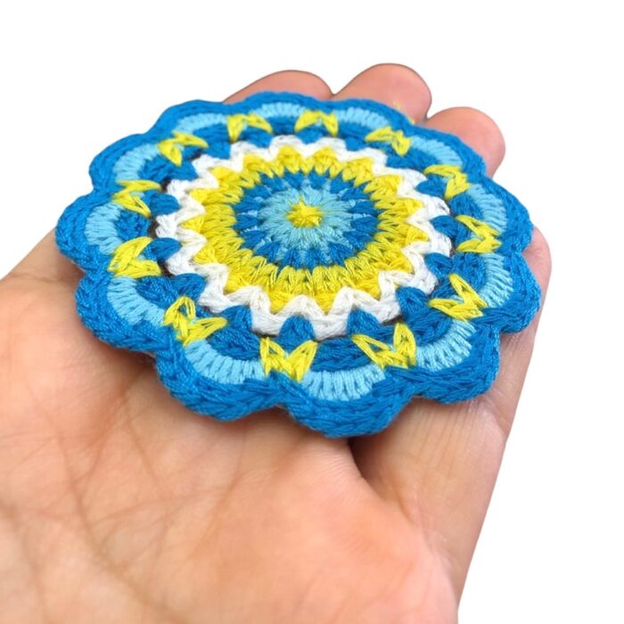 Aplique Crochê 7cm Mandala - 1 Und - Imagem 3