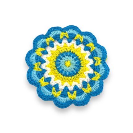 Aplique Crochê 7cm Mandala - 1 Und