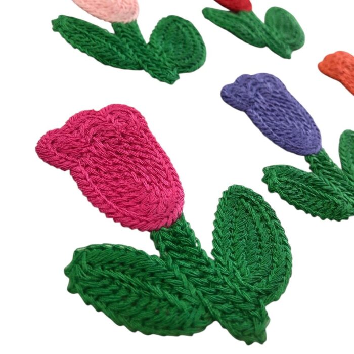 Aplique Flor 8cm Crochê - 1 Und - Imagem 3