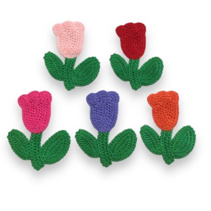 Aplique Flor 8cm Crochê - 1 Und