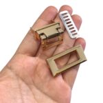 Fecho P/ Bolsa 2×4,5cm Dourado – 1 Und - Imagem 2