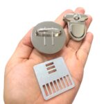 Fecho P/ Bolsa 4,5×4cm Níquel – 1 Und - Imagem 2