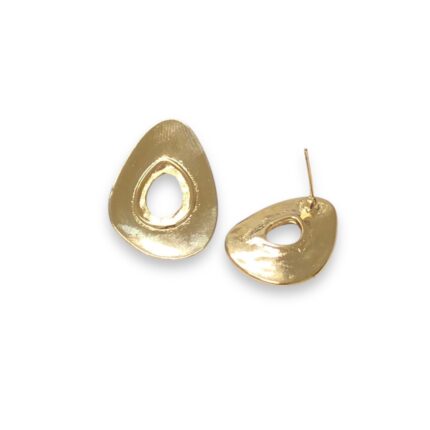 Base Brinco Disforme 34mm Dourado - 1 Par
