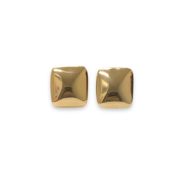 Base Brinco 21mm Quadrado Dourado - 1 Par - Imagem 1