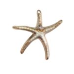Pingente Estrela do Mar 8,5cm Abs Dourado - 1 Und