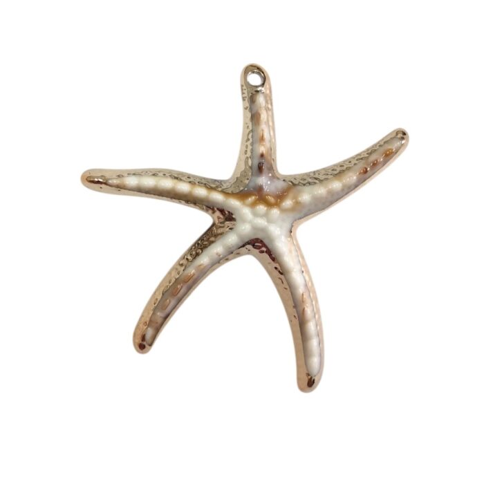 Pingente Estrela do Mar 8,5cm Abs Dourado - 1 Und - Imagem 1
