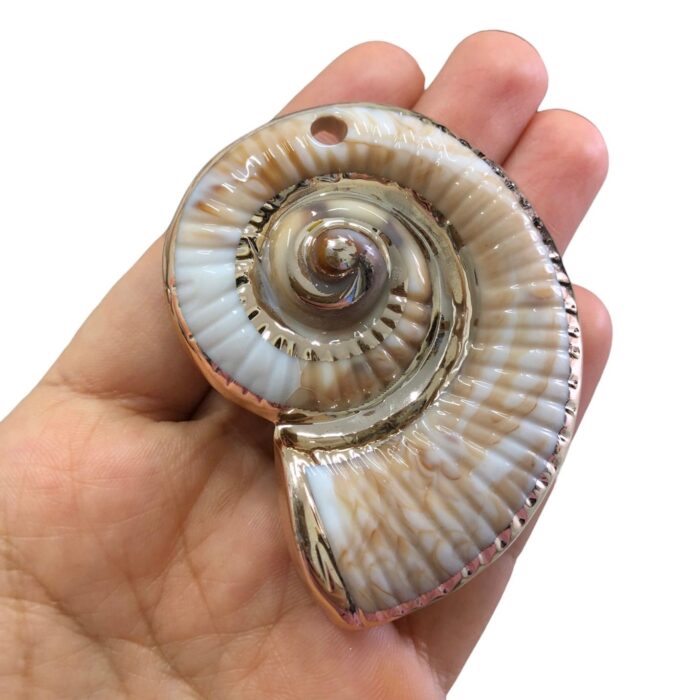 Pingente Caracol do Mar 7cm Abs Dourado - 1 Und - Imagem 3