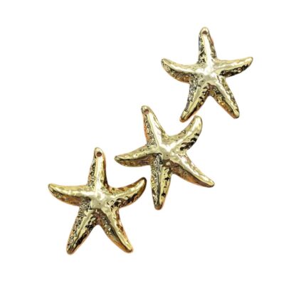 Pingente Estrela do Mar 49mm Abs Dourado - 1 Und