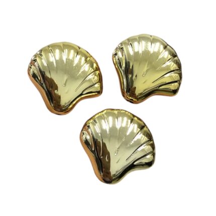 Entremeio Concha do Mar 30mm Abs Dourado - 1 Und