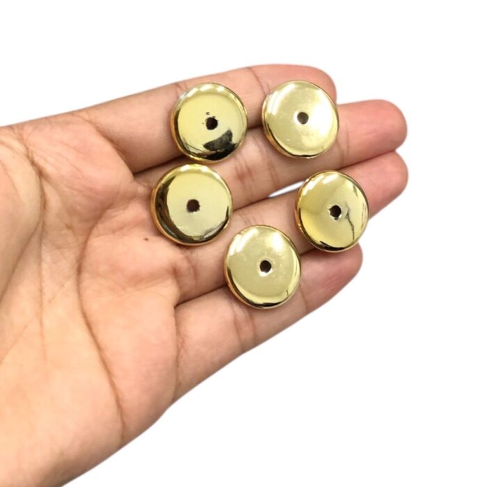 Entremeio Redondo Abs 20mm Dourado - C/ 5 Unds - Imagem 2