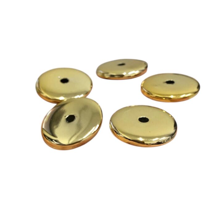 Entremeio Redondo Abs 20mm Dourado - C/ 5 Unds - Imagem 1