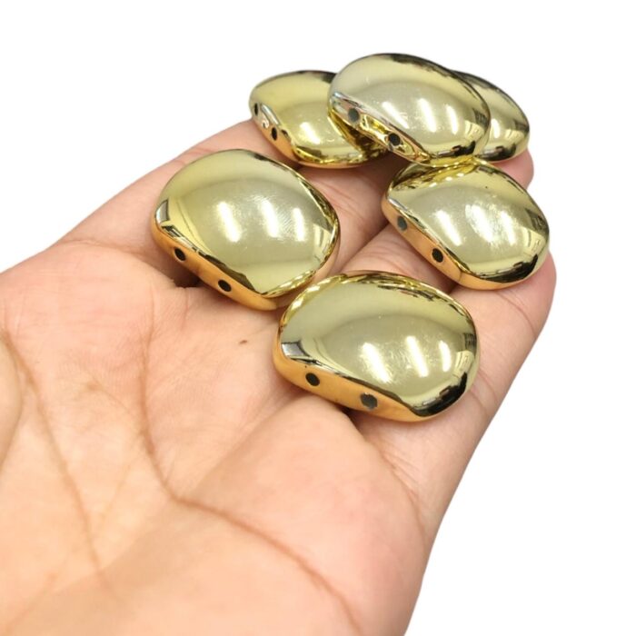 Entremeio Pentágono Abs 22x28mm Dourado – C/ 6 Unds - Imagem 3