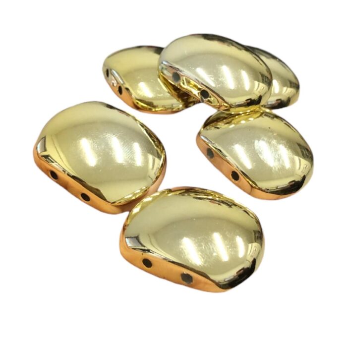 Entremeio Pentágono Abs 22x28mm Dourado – C/ 6 Unds - Imagem 1