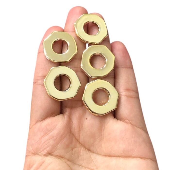 Entremeio Redondo Abs 23mm Dourado - 5 Unds - Imagem 4