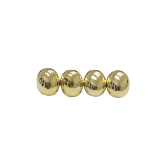 Entremeio Oval Abs 15mm Dourado - C/ 5 Unds - Imagem 1