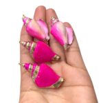 Pingente Concha 45mm Rosa C/ Dourado - 1 Und - Imagem 3