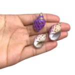 Pingente Concha do Mar Roxo C/ Dourado – 1 Und - Imagem 2