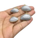 Pingente Concha do Mar Abs Prata C/ Dourado – 1 Und - Imagem 3