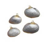 Pingente Concha do Mar Abs Prata C/ Dourado – 1 Und