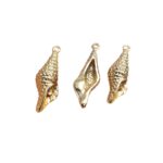 Pingente Concha do Mar 30mm Dourado – 1 Und