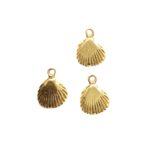 Pingente Concha do Mar 16mm Dourado - 1 Und