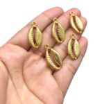 Pingente Búzio 24mm Dourado - 1 Und - Imagem 3