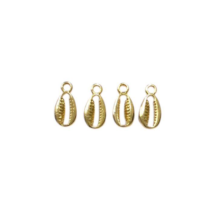 Pingente Búzio 15mm Dourado – 2 Unds - Imagem 1