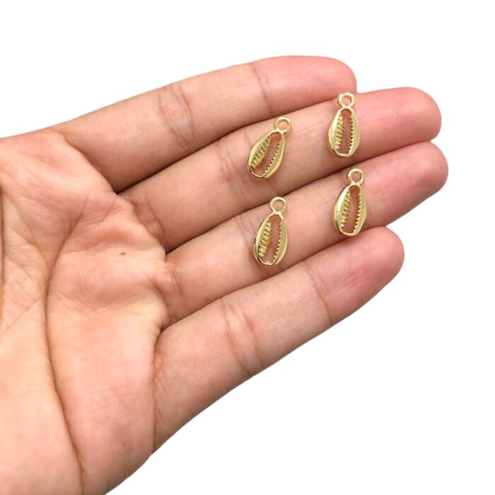 Pingente Búzio 15mm Dourado – 2 Unds - Imagem 2