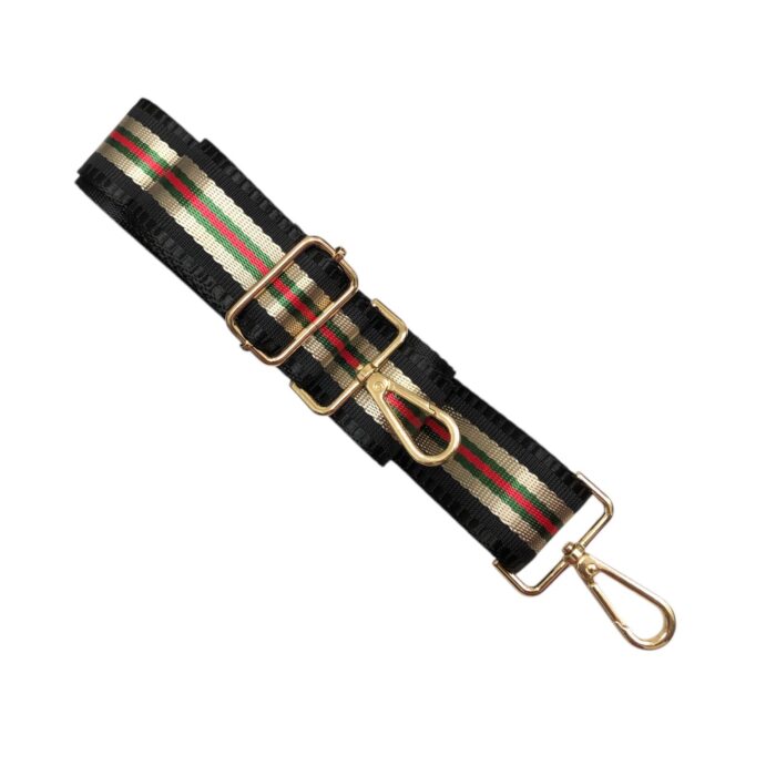 Alça Bolsa Tecido 140cm C/ Mosquetão Dourado – 1 Und - Imagem 1