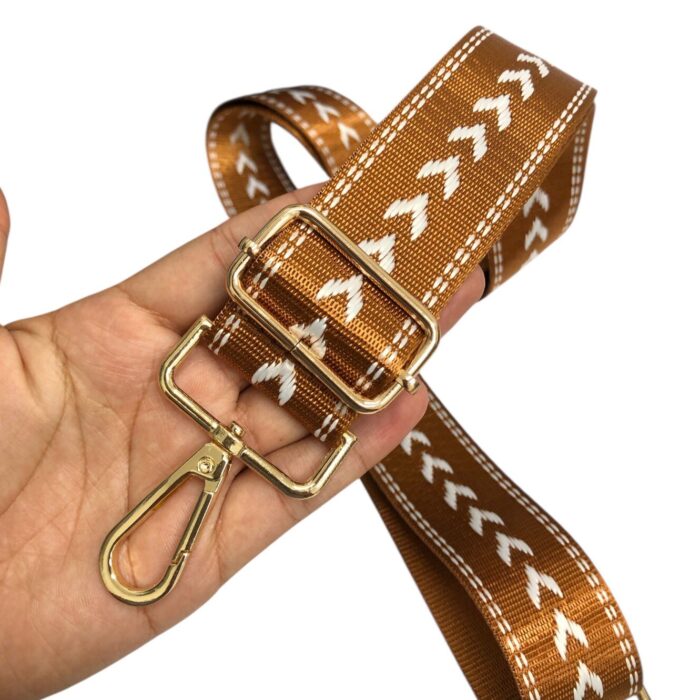 Alça Bolsa Tecido 140cm C/ Mosquetão Dourado – 1 Und - Imagem 2