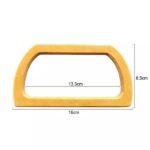 Alça de Bolsa Madeira 8,5cm x 16cm Bege - 2 Unds - Imagem 2