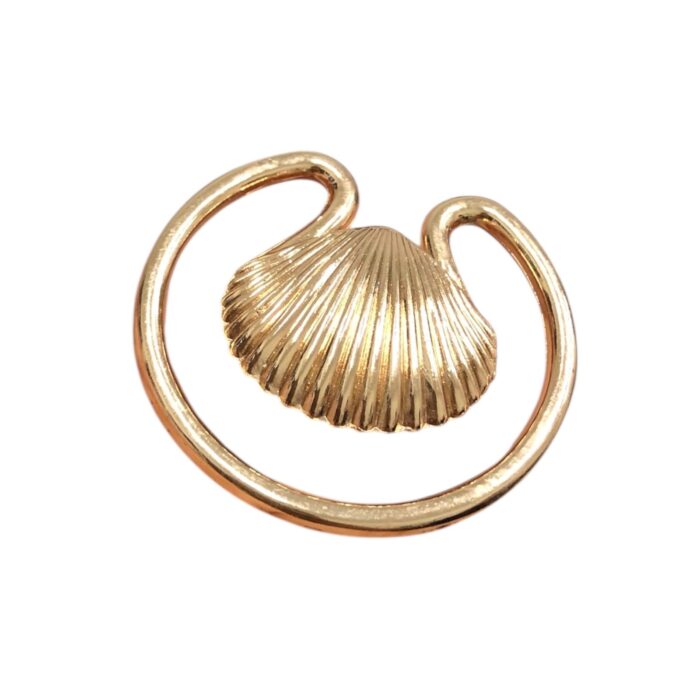 Entremeio Passante Concha 46mm Dourado – 1 Und - Imagem 1