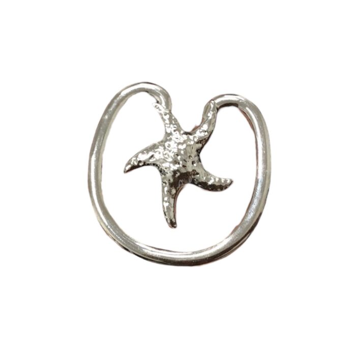 Entremeio Passante Estrela do Mar 46mm Níquel – 1 Und - Imagem 1