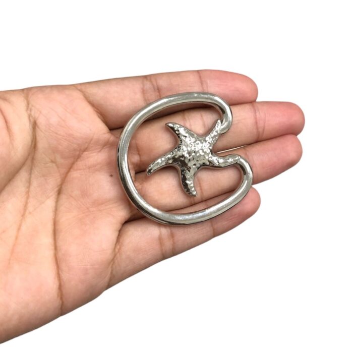 Entremeio Passante Estrela do Mar 46mm Níquel – 1 Und - Imagem 2