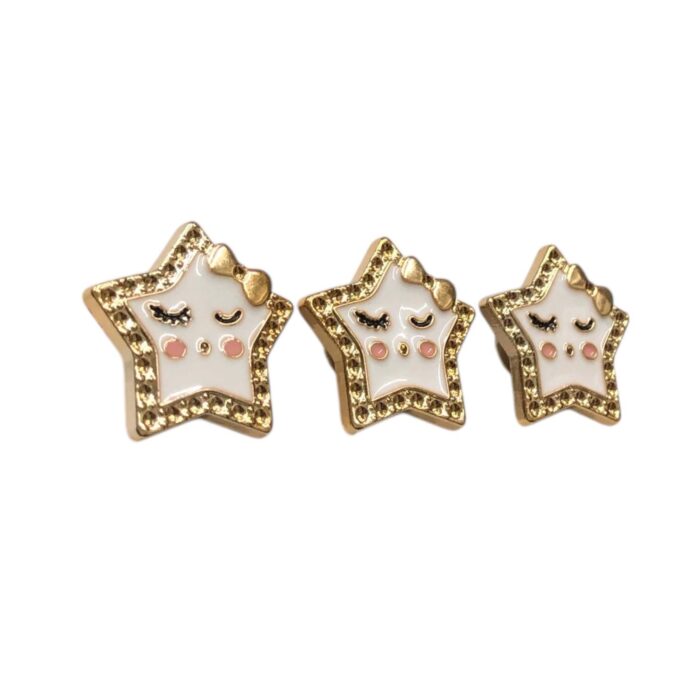Aplique Estrela P/ Crocs 24mm Dourado – 1 Und - Imagem 1